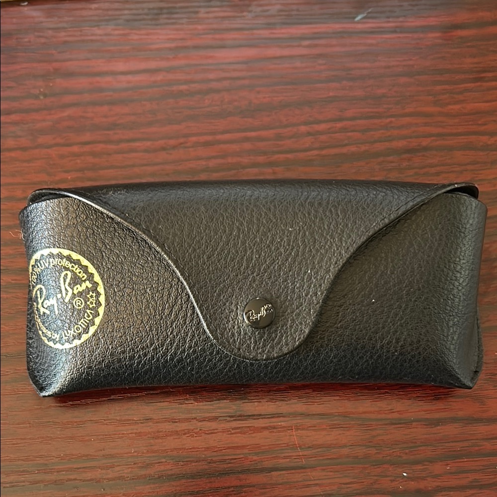 Ray-Ban Black Leather Glasses Case